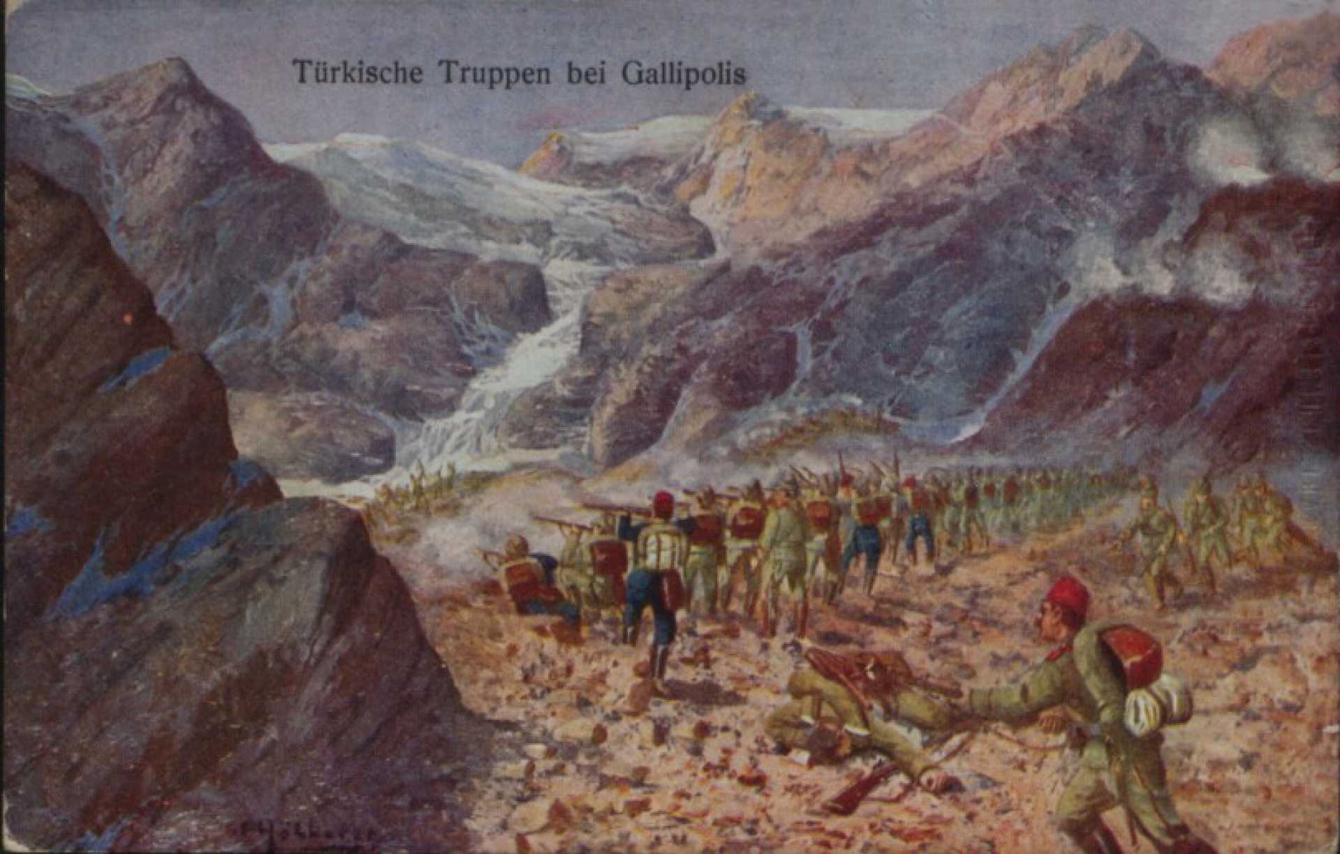 Türkische Truppen bei Gallipolis