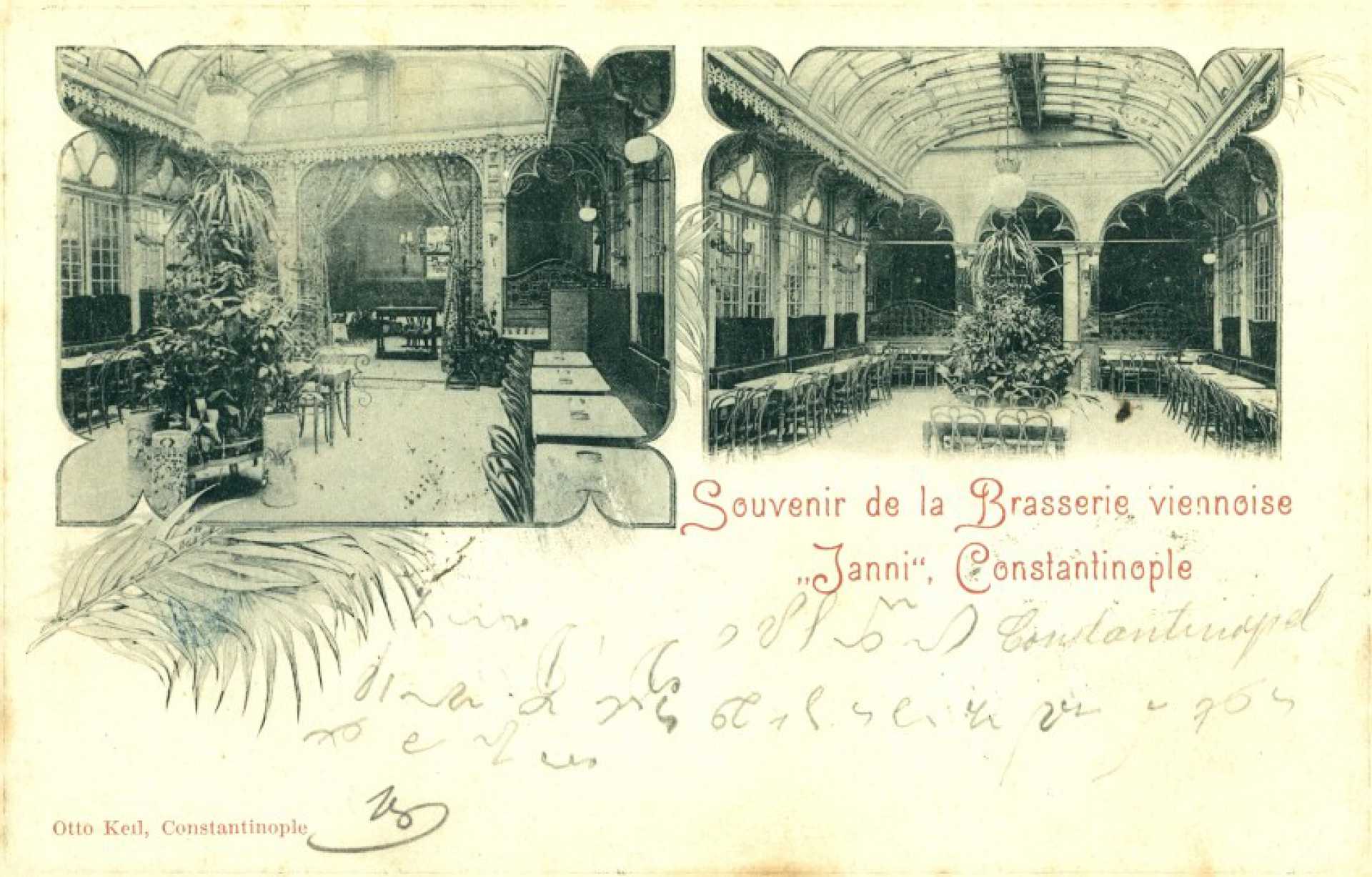 “Souvenir de la Brasserie viennoise “”Jani””. Constantinople  Otto Keil. Constantinople”