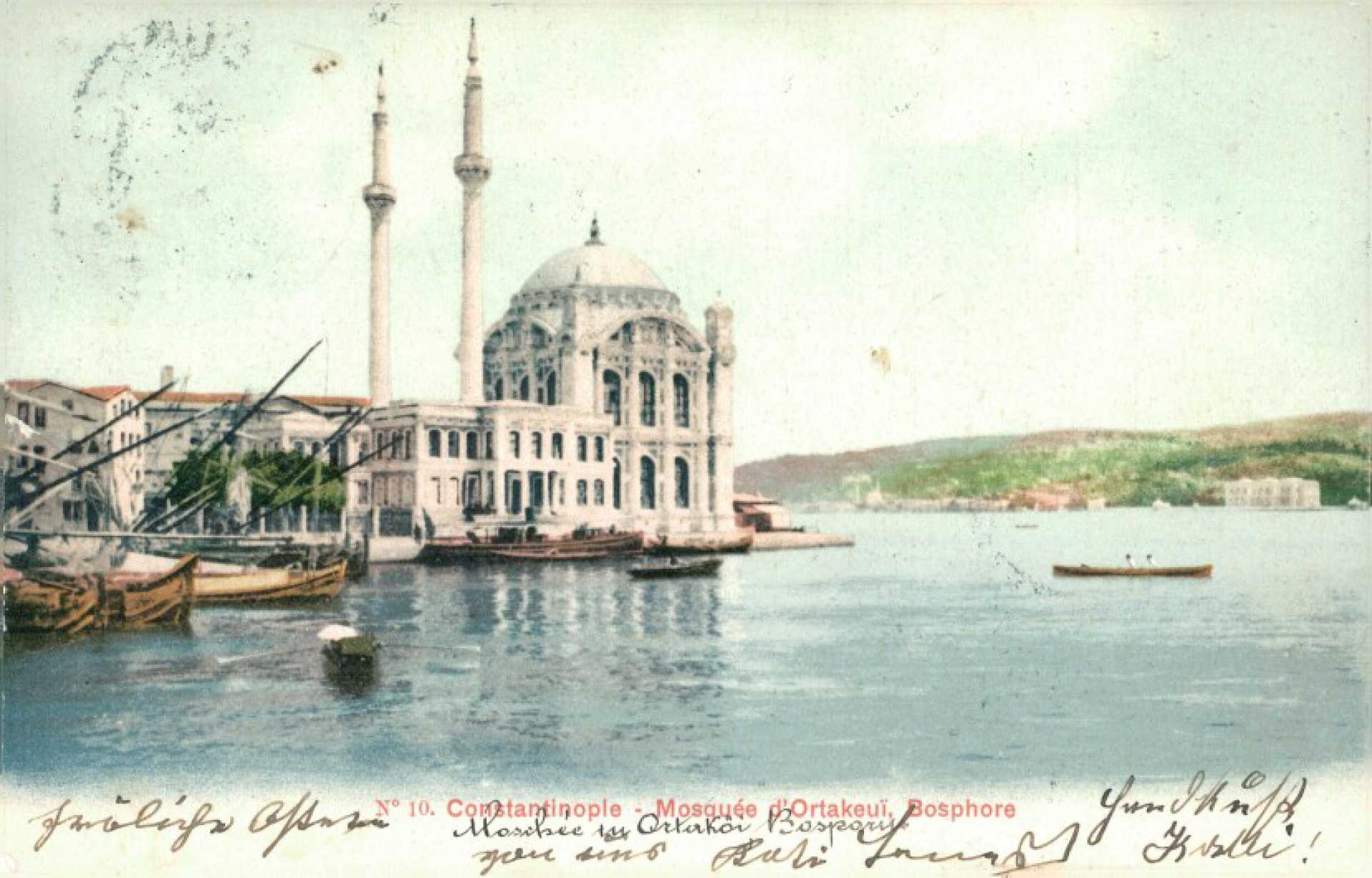 Constantinople- Mosquee d’Ortakeui. Bosphore
